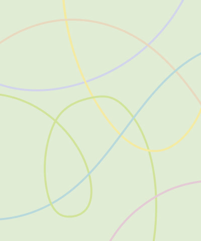 Pattern: soft organic lines in yellow, lavender, sky, lime and blush on sage