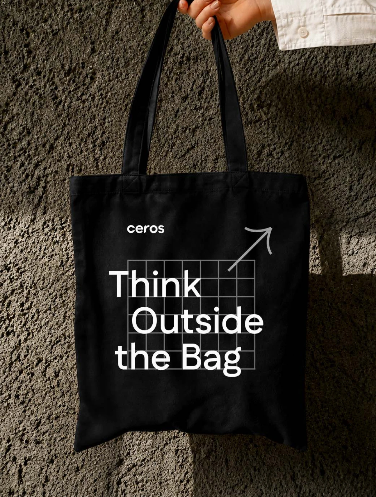 Ceros 'Think Outside the Bag' tote